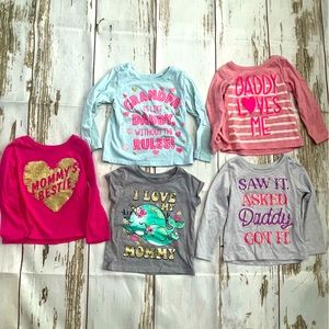 18 - 24 months Baby / Toddler Girl Long Sleeve and Short Sleeve Shirts